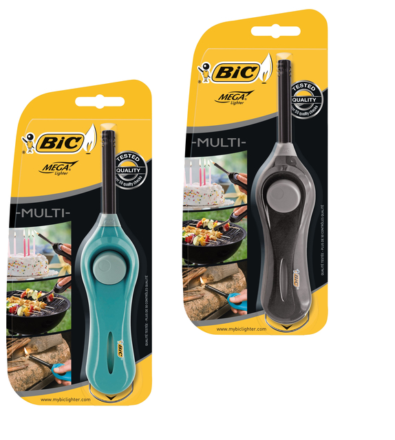 Aansteker Bic megalighter U140 multi assorti blister à 1 stuk