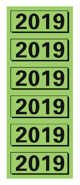 Rugetiket Elba 2019 57x25mm groen