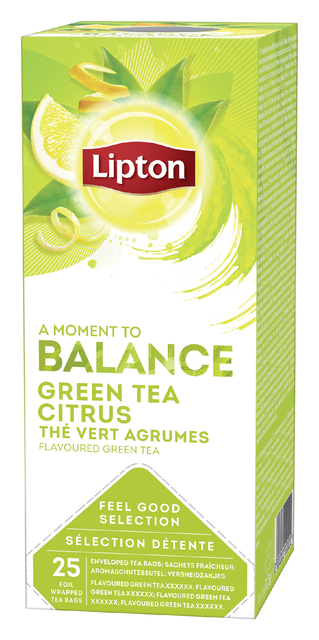 Thee Lipton Balance green tea citrus 25×1.5gr