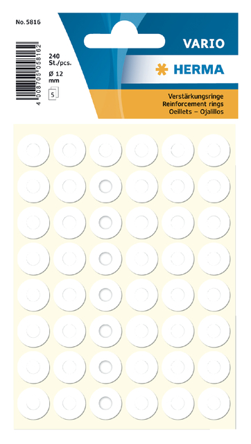 Versterkingsringen HERMA 5816 12mm 240stuks