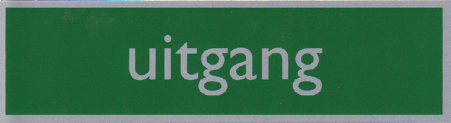 Infobord pictogram uitgang 165x44mm