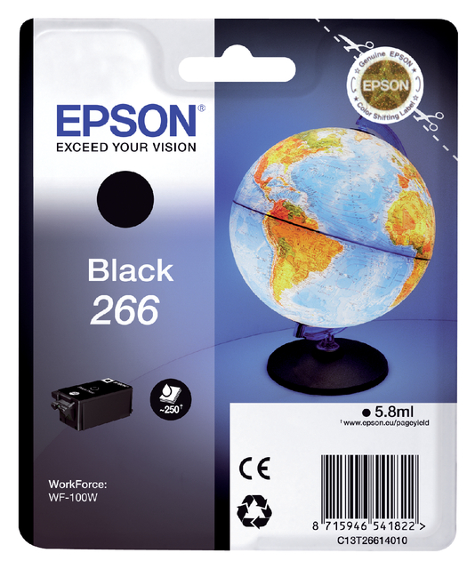 Inktcartridge Epson 266 T2661 zwart