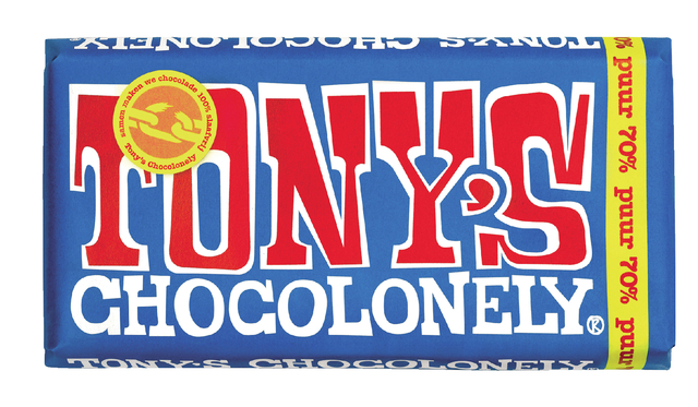 Chocolade Tony’s Chocolonely puur reep 180gr