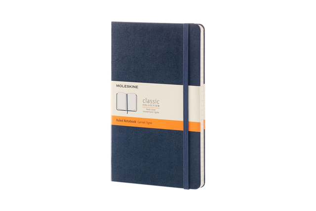 Notitieboek Moleskine large 130X210mm lijn hard cover sapphire blue