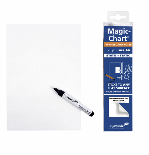 Magic-chart notes Legamaster whiteboard 20x30cm wit