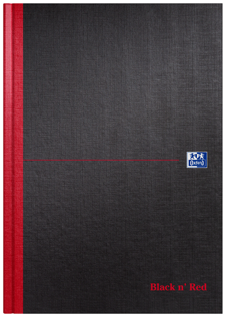 Notitieboek Oxford Black n’ Red A4 96vel blanco