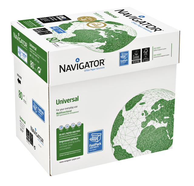 Kopieerpapier Navigator Universal Nonstop A4 80gr wit