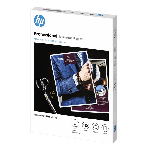 Fotopapier laser HP 7MV80A 200gr A4 mat wit 150vel