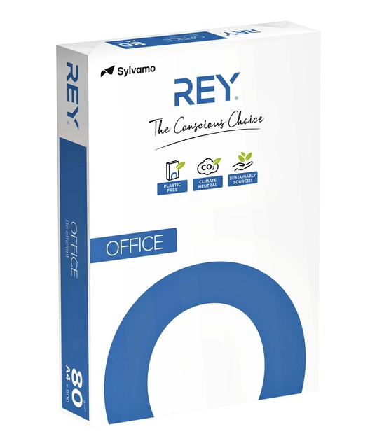 Kopieerpapier Rey Office A4 80gr wit 500 vel