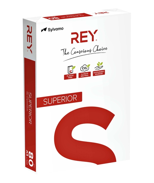 Kopieerpapier Rey Superior A4 80gr wit 500vel