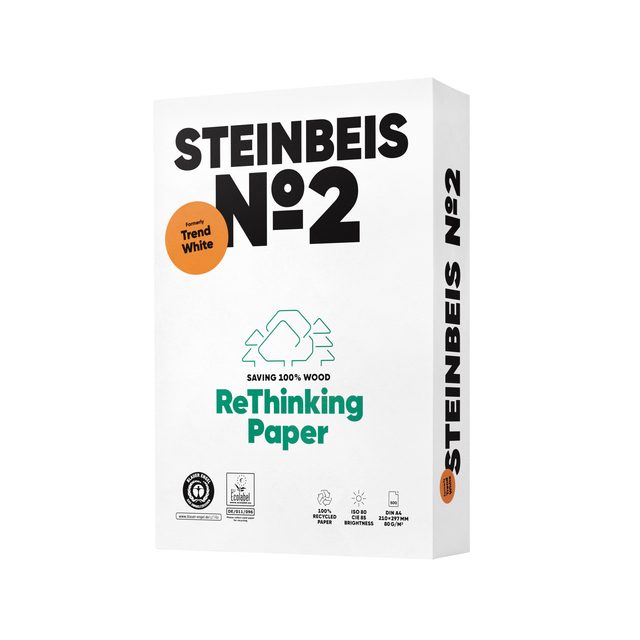 Kopieerpapier Steinbeis No2 A4 80gr wit  500 vel