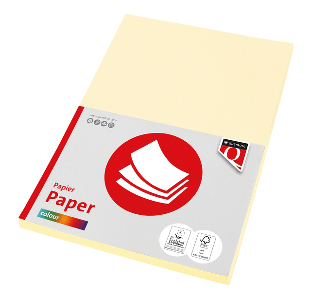 Kopieerpapier Quantore Colour A4 80gr ivoor 100 vel