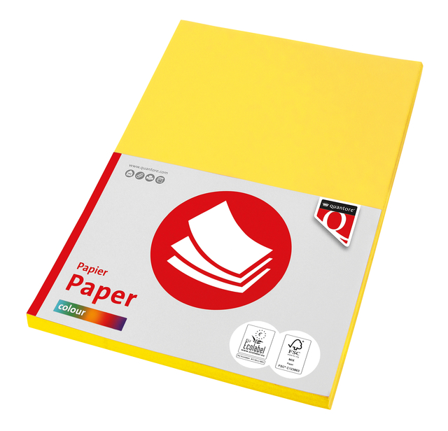 Kopieerpapier Quantore Colour A4 80gr geel 100 vel