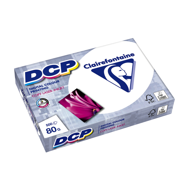 Laserpapier Clairefontaine DCP A4 80gr wit 500 vel