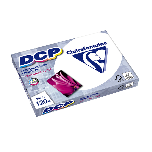 Laserpapier Clairefontaine DCP A4 120gr wit 250vel