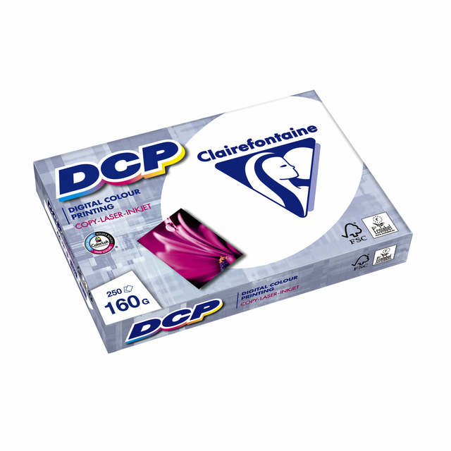 Laserpapier Clairefontaine DCP A4 160gr wit 250vel