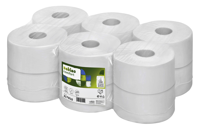 Toiletpapier Satino Comfort JT1 2-laags 180m wit 317810