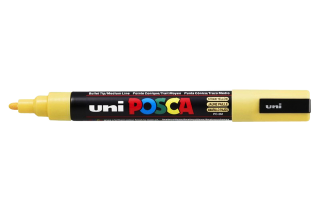 Verfstift Posca PC5M medium strogeel