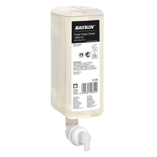 Handzeep Katrin Foam Clean 1000ml 3136