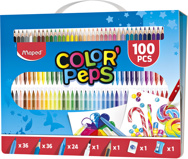 Tekenset Maped Color’Peps 100delig