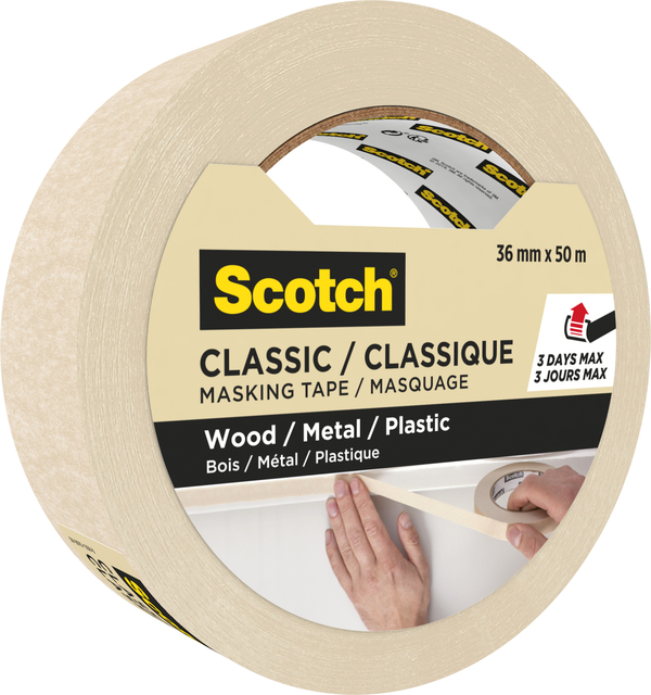 Afplaktape Scotch Classic 36mmx50m beige