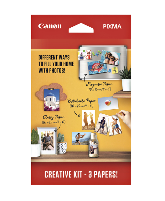 Fotopapier Canon creatieve kit met 3 soorten papier