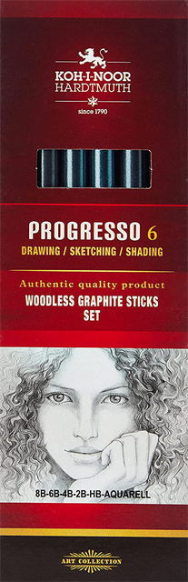 Grafietstift  Koh-I-Noor progresso 8915 HB 8B + aqua