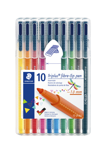 Kleurstift Staedtler 323 Triplus color à 10 stuks assorti