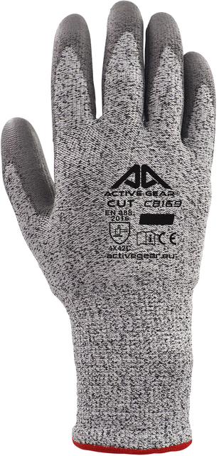 Handschoen ActiveGear snijbestendig grijs 10/XL