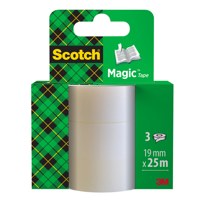 Plakband Scotch Magic 819 19mmx25m onzichtbaar