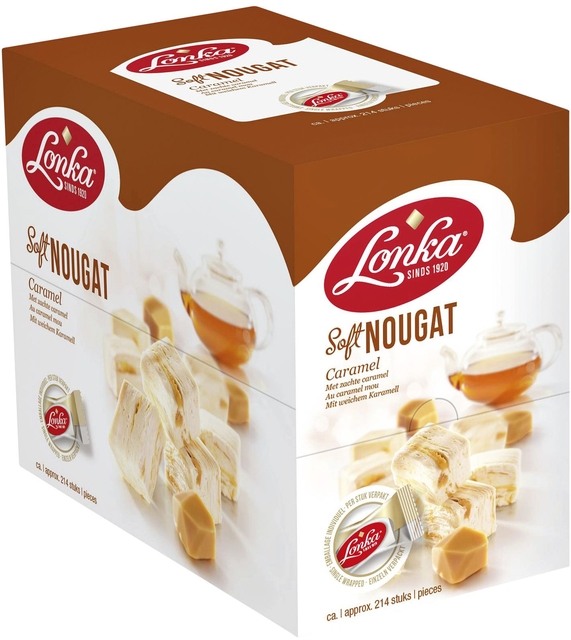 Nougat Lonka caramel doos 214 stuks