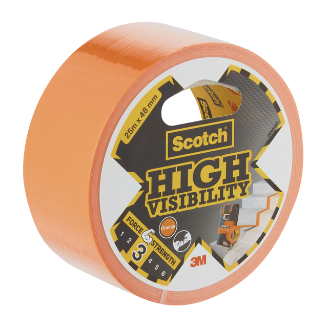 Plakband Scotch high visibility 48mmx25m oranje