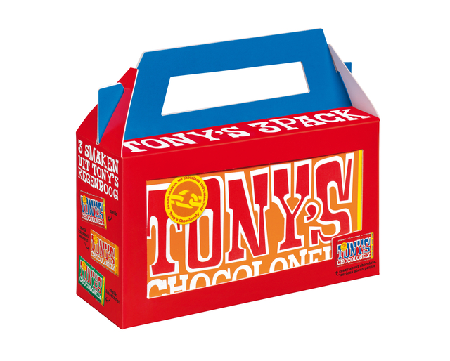 Chocolade Tony’s Chocolonely  Rainbowpack Classic 3 repen à 180gr