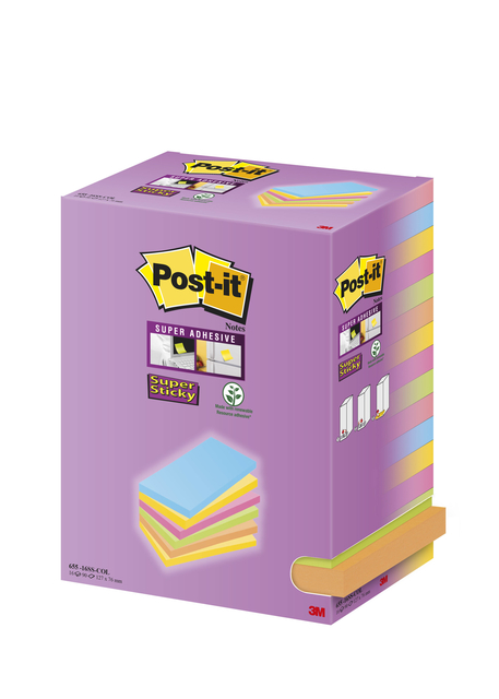 Memoblok Post-it 655 127x76mm assorti