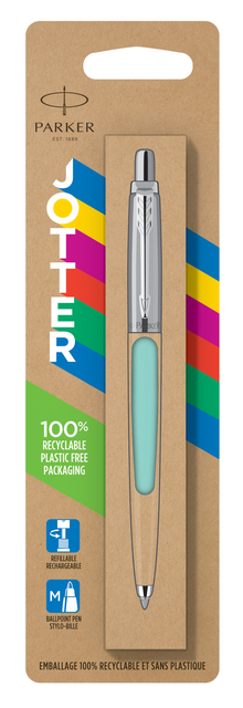 Balpen Parker Jotter Original pastel mint CT medium blister à 1 stuk