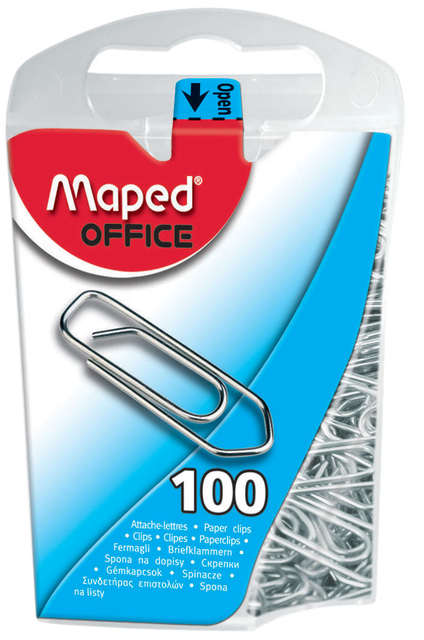 Paperclips Maped klein staal 100 stuks