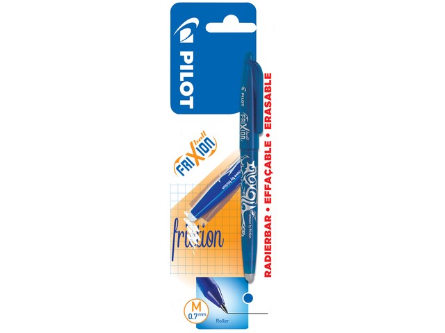 Rollerpen PILOT friXion medium blauw blister à 1 stuk