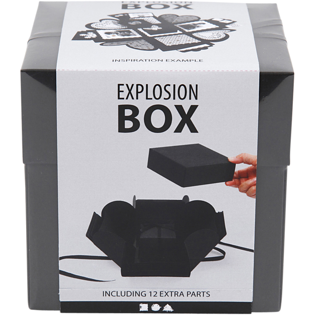 Explosion box Creativ Company 12x12x12cm zwart