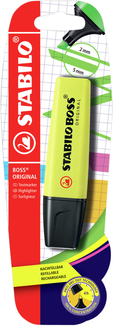 Markeerstift STABILO BOSS Original 70/24 geel blister à 1 stuk