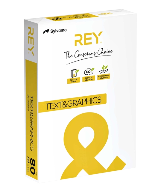 Kopieerpapier Rey Text & Graphics A4 80gr wit 500vel