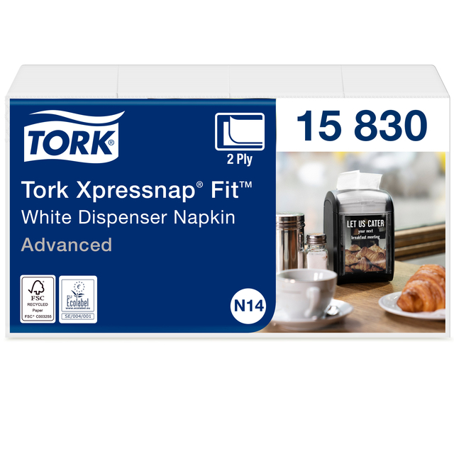 Servetten Tork Xpressnap Fit ® N14 2-laags 720 stuks wit 15830