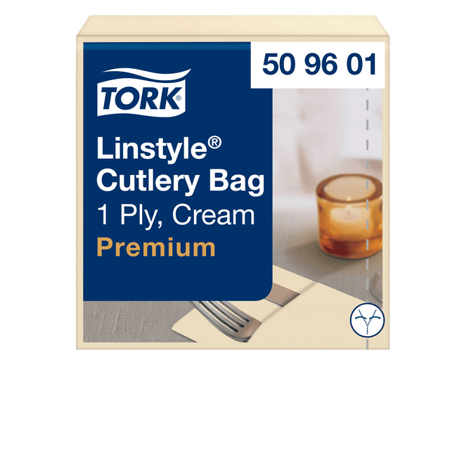 Pochette Tork LinStyle® 1-laags 50st duurzaam creme 509601