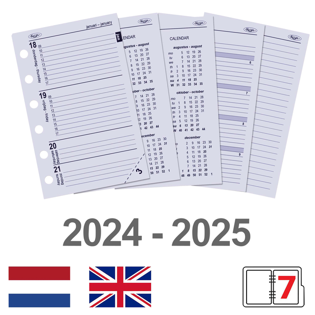 Agendavulling 2024-2025 Kalpa Pocket 7dagen/2pagina’s