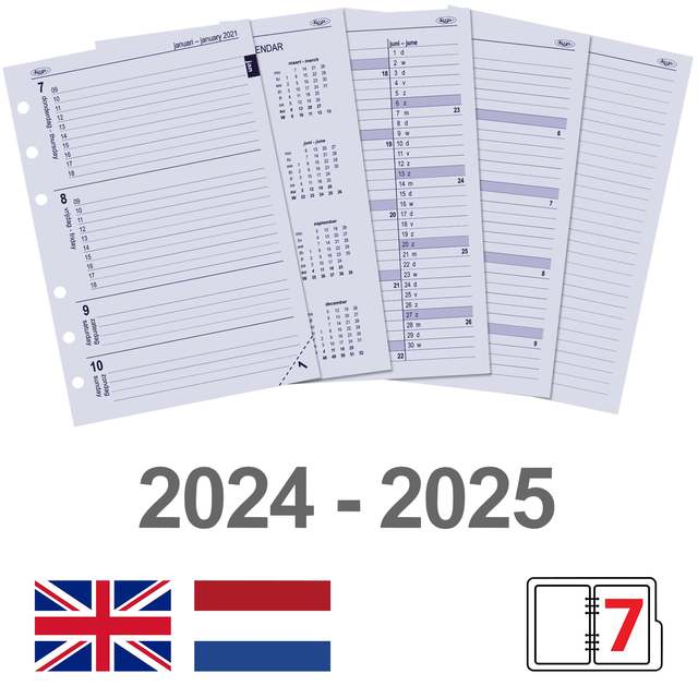 Agendavulling 2024-2025 Kalpa A5 7dagen/2pagina’s