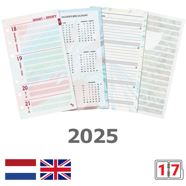 Agendavulling 2025 Kalpa Personal bloemen 7dagen/2pagina’s