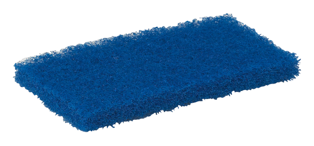 Schuurspons Vikan medium 125x245x23mm blauw nylon