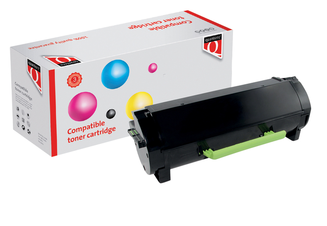 Tonercartridge Quantore alternatief tbv Lexmark 60F2000 zwart