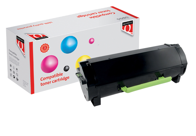 Tonercartridge Quantore alternatief tbv Lexmark 24B6186 zwart