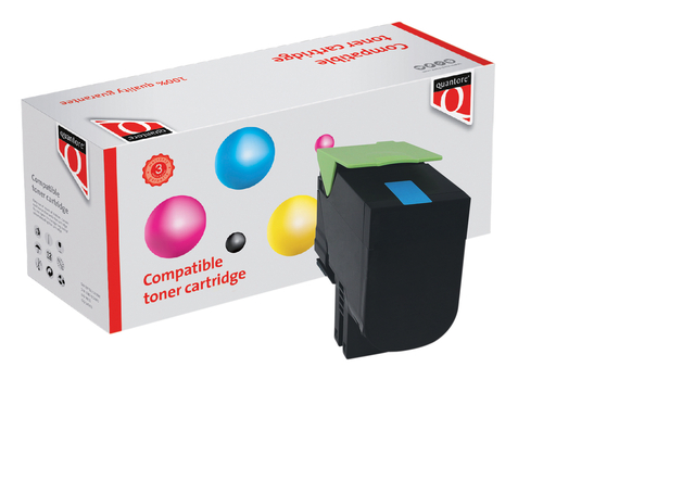 Tonercartridge Quantore alternatief tbv Lexmark 80C2HC0 blauw