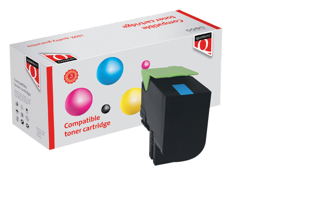 Tonercartridge Quantore alternatief tbv Lexmark 70C0X20 blauw